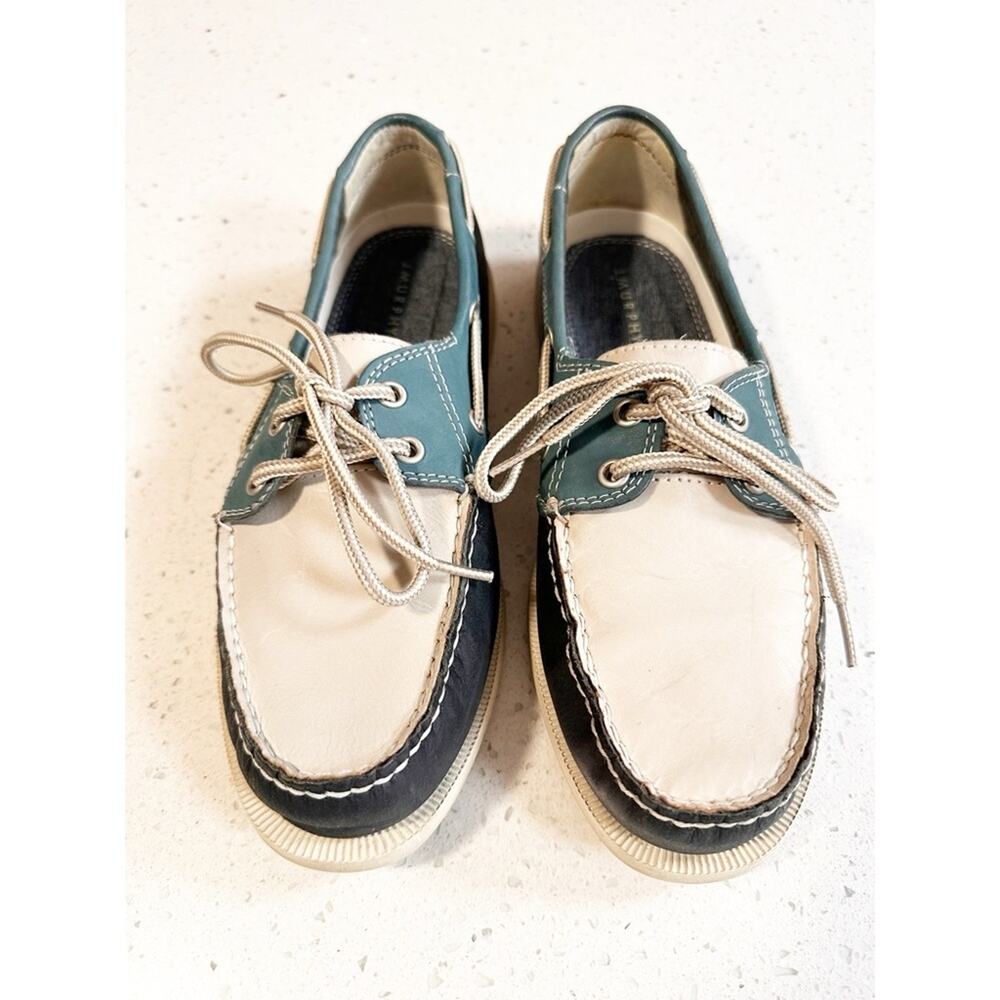 J. Murphy Men’s Leather Boat Shoes Loafers Multicolor Colorblock Size 8M